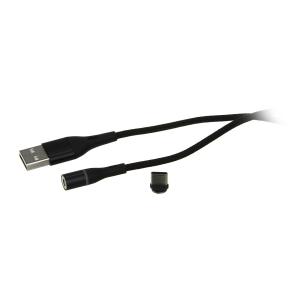 Шнур USB A-Type-C 1.0м BU16 3A магнитный оплетка ткань Borofone