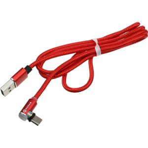 Шнур USB A-Type-C 1.0м магнитный оплетка ткань, угловой штекер, Fumiko U50