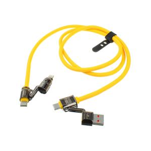 Шнур USB А-TypeC/совместимый с iPhone 5/Type C 240W 1м, желтый