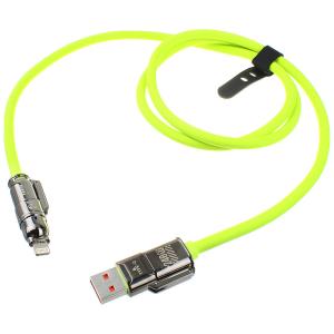 Шнур USB А-TypeC/совместимый с iPhone 5/Type C 240W 1м, зеленый