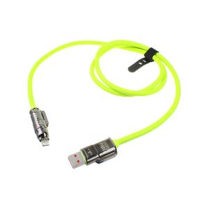 Шнур USB А-TypeC/совместимый с iPhone 5/Type C 240W 1м, зеленый