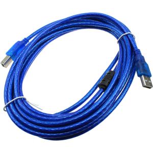 Шнур USB A-USB B 5м, силикон