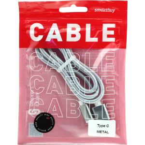 Шнур USB A-USB Type C 1,0м Smartbuy, silver