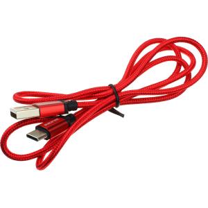 Шнур USB A-USB Type C 1м Borofone BX87 красный, 3A