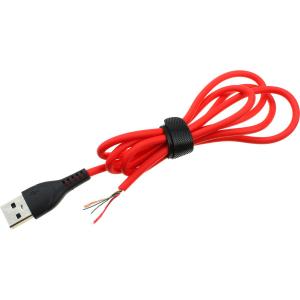 Шнур USB A-USB Type C 1м морозостойкий, 5А, красный, быстрая зарядка