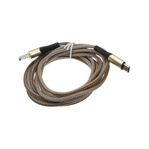 Шнур USB A-USB Type C 3м, оплетка ткань 2.4A