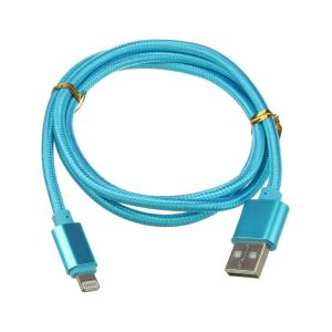 Шнур USB дата-кабель совместимый с iPhone 5 1м оплетка ткань