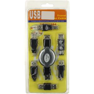 Шнур USB-USB(G) 1M 6 ПЕРЕХОДНИКОВ USB 