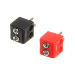 Штекер акустический Точка-Тире 2шт красный + черный (без пайки) на кабель