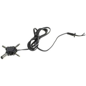 Штекер питания универсальный Крест 2.5/3.5*5.5х2.5/3.5х1.4 на проводе с вилкой