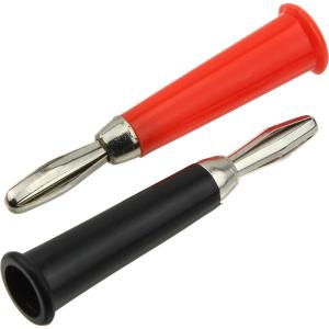 Штекер приборный "БАНАН" пара кр/черн под пайку, удлиненный