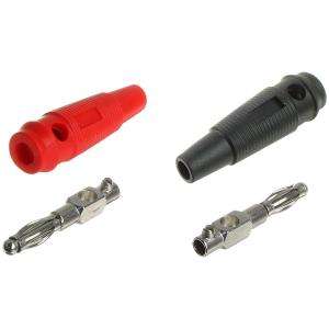 Штекер приборный "Банан" пара кр/черн под винт