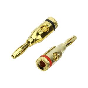 Штекер приборный, металл gold Банан 11*47мм (упаковка 2шт)