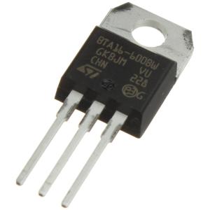Симистор BTA16-600BWRG TO-220AB STM (упаковка 2шт) 600В 16А 50мА 3Q бесснабберный