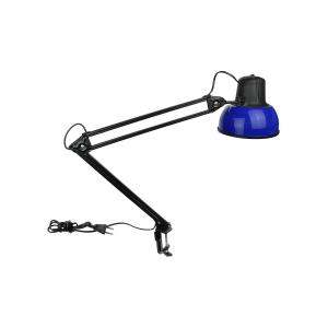 Светильник настольный Бета-К на струбцине, черно-синий
