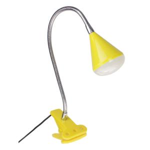 Светильник настольный PTL-016C Jazzway, желтый, светодиодный, на прищепке