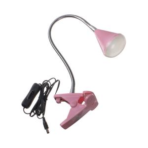 Светильник настольный PTL-016C Jazzway, розовый, светодиодный, на прищепке