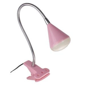 Светильник настольный PTL-016C Jazzway, розовый, светодиодный, на прищепке