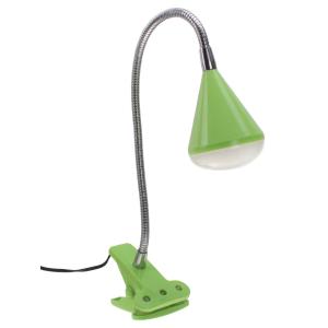 Светильник настольный PTL-016C Jazzway, зеленый, светодиодный, на прищепке
