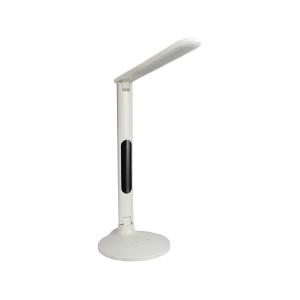 Светильник настольный светодиодный часы термометр белый 061, желтое пятно