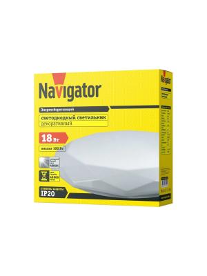 Светильник светодиодный, настенно-потолочный 18Вт Navigator NBL-R10-18-4K-IP20-LED