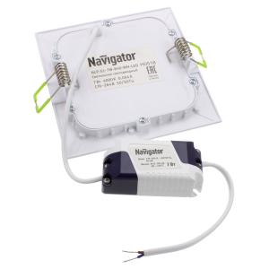 Светильник встраиваемый 7Вт 4000К светодиодный Navigator NLP-S1-7W-840-WH-LED