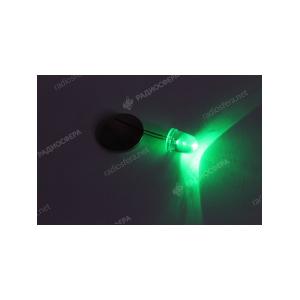 Светодиод 10мм, цвет изумрудный, линза яркая 