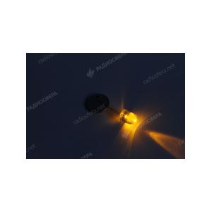 Светодиод 10мм, цвет желтый, линза 