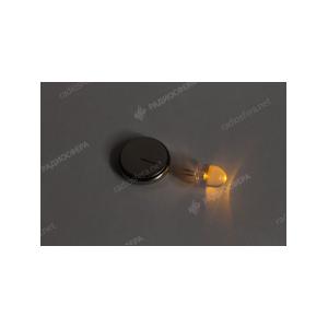 Светодиод 10мм, цвет желтый, линза яркая 