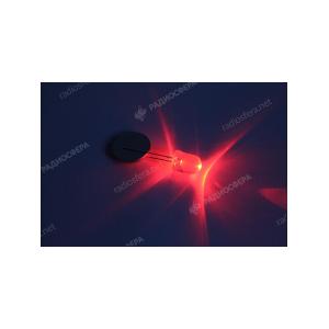 Светодиод 10мм, цвет красный, линза