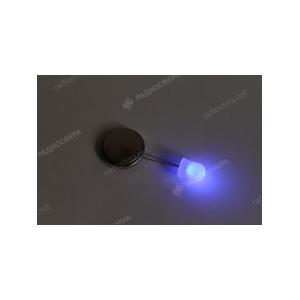 Светодиод 10мм, цвет синий, матовая 