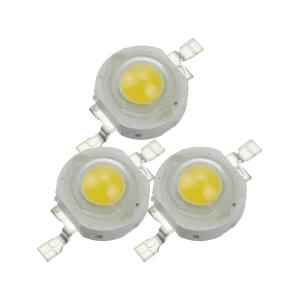 Светодиод 1W 110-120Lm, белый теплый, 350mA, (упаковка 3шт) 3000-3200К