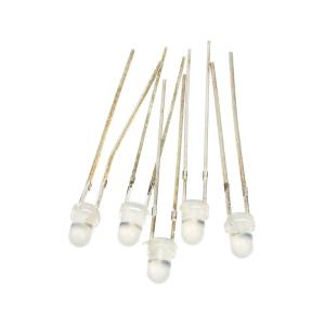 Светодиод 3мм, 3 цвета, матовая, быстромигающая, прозрачная линза, упаковка 5шт