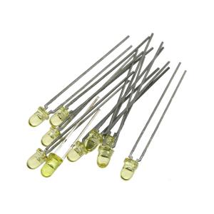 Светодиод 3мм, 3V, цвет желтый, яркий, желтая прозрачная линза,упаковка 10шт