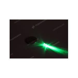 Светодиод 3мм, цвет изумрудный, линза 