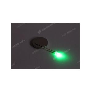 Светодиод 3мм, цвет изумрудный, матовая 