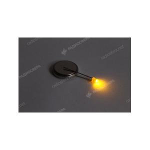 Светодиод 3мм цвет желтый, желтая линза