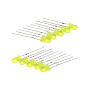 Светодиод 3мм, цвет желтый,желтая линза 3V , упаковка 10шт