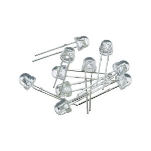 Светодиод 5мм, 3V, цвет фиолетовый, прозрачная линза 120*, упаковка 10шт