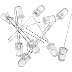 Светодиод 5мм, 3V цвет желтый, линза прозрачная, упаковка 10 штук