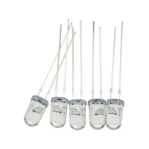 Светодиод 5мм, 3V цвет синий, мигающий, линза прозрачная, упаковка 5 штук