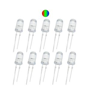 Светодиод 5мм 7 цветов, линза медленно мигающая, упаковка 10шт