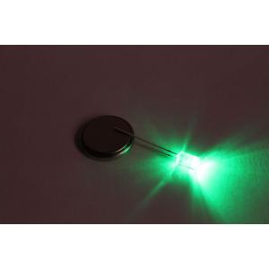 Светодиод 5мм, цвет изумрудный, линза 120* 31