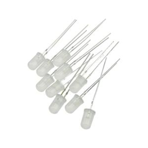 Светодиод 5мм, цвет изумрудный, матовая линза, 3V, упаковка 10 штук