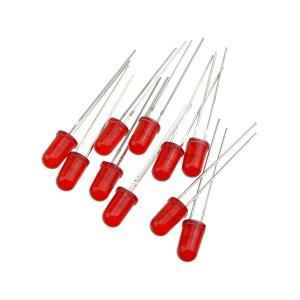 Светодиод 5мм, цвет красный, мигающий, красная линза яркий 3V, упаковка 10 штук