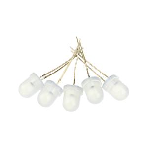 Светодиод 8мм 7цветов, матовая линза, быстромигающая, упаковка 5шт