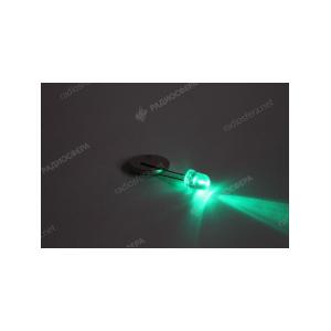 Светодиод 8мм, цвет изумрудный, линза 