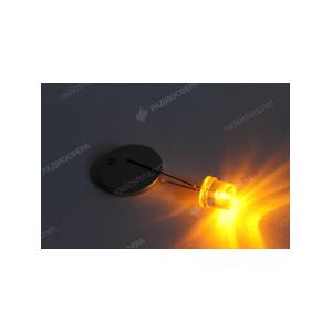 Светодиод 8мм, цвет желтый, линза 