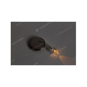 Светодиод 8мм, цвет желтый, линза яркая 