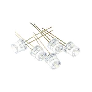 Светодиод 8мм синий цвет, прозрачная линза, угол 120*, упаковка 5шт